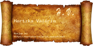 Hertzka Valéria névjegykártya