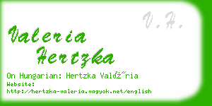 valeria hertzka business card